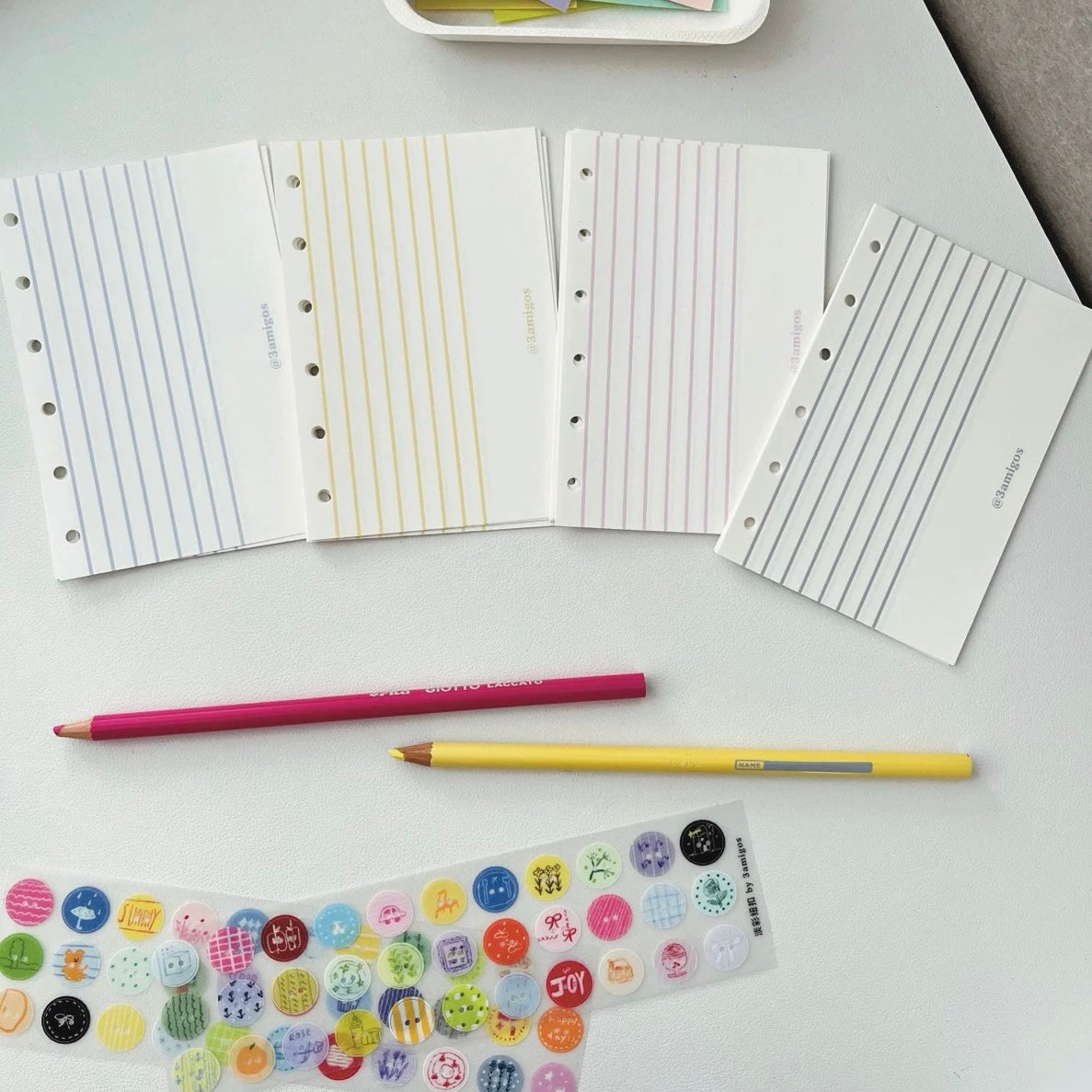 3amigos 5-Hole Loose Leaf Paper Refills - A7 Size