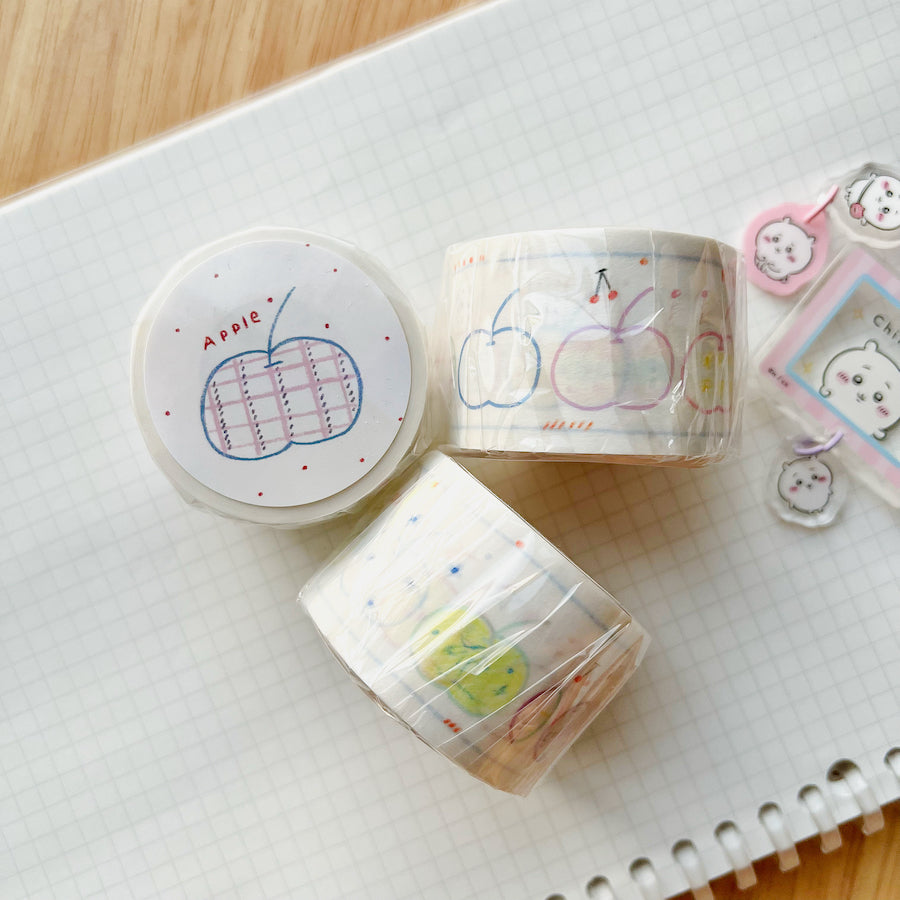 Washi Tape - Apple & Red Lines