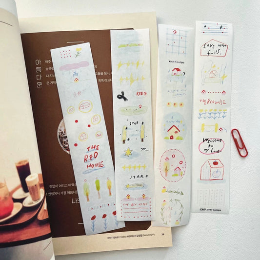 Die-Cut Sticker Roll - Red House 2.0