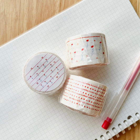 Washi Tape - Apple & Red Lines