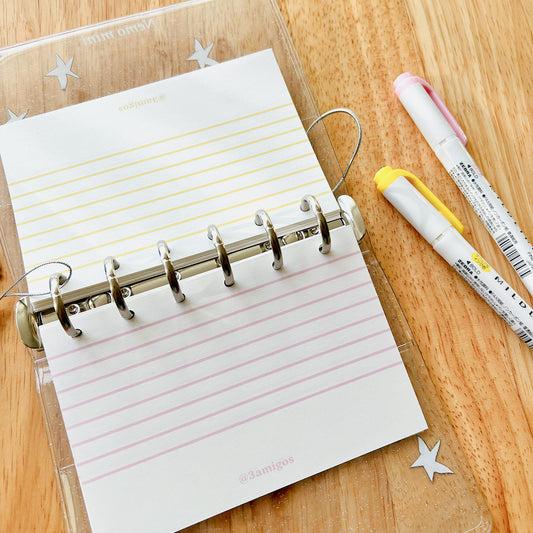 3amigos 6-Hole Loose Leaf Paper Refills - A7 Size