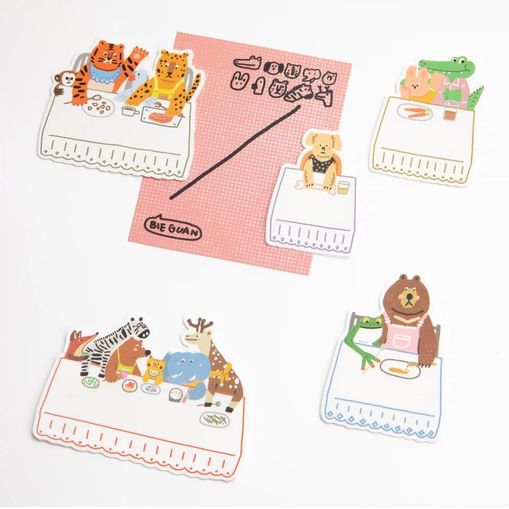 Memo Pad - Animal Dining Table