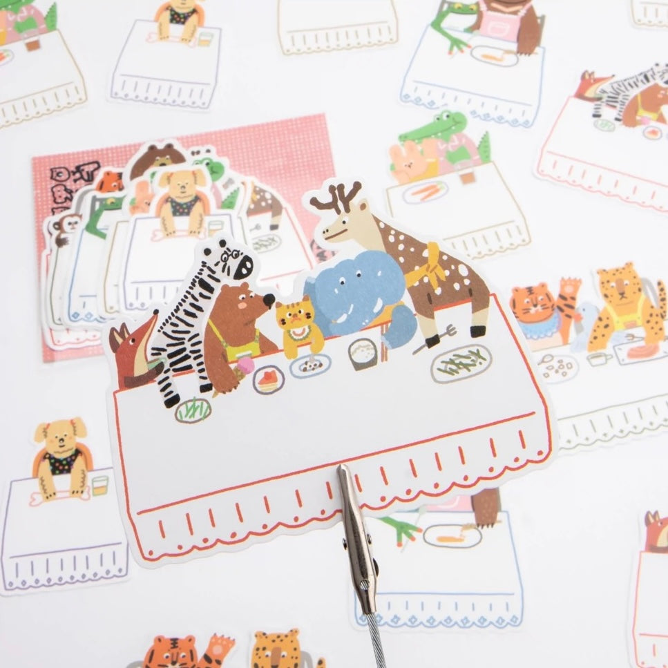 Memo Pad - Animal Dining Table