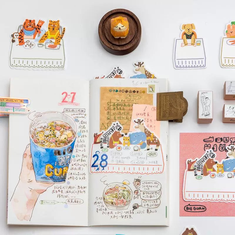Memo Pad - Animal Dining Table