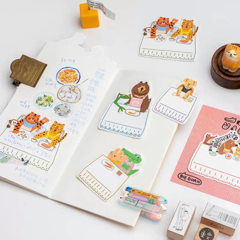 Memo Pad - Animal Dining Table