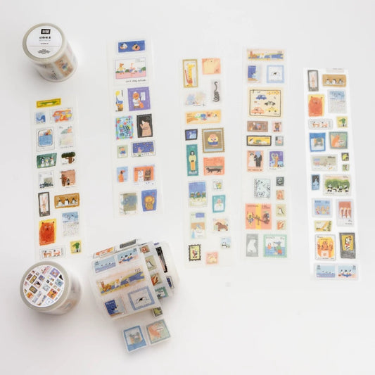 Die-Cut Sticker Roll - Animal Stamps