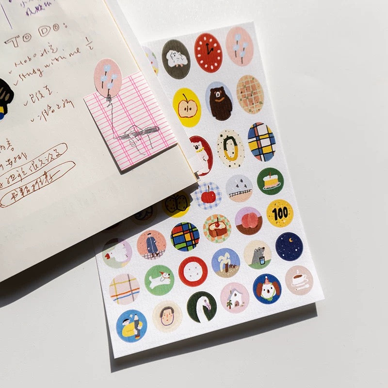 Die-Cut Sticker Sheet - Dots