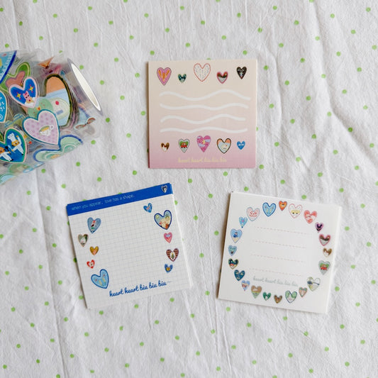 Memo Pad - Hearts