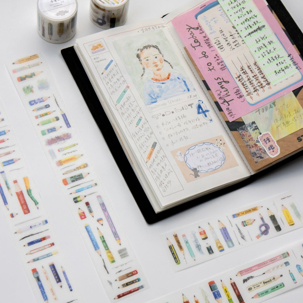 Die-Cut Sticker Roll - Little Pencils