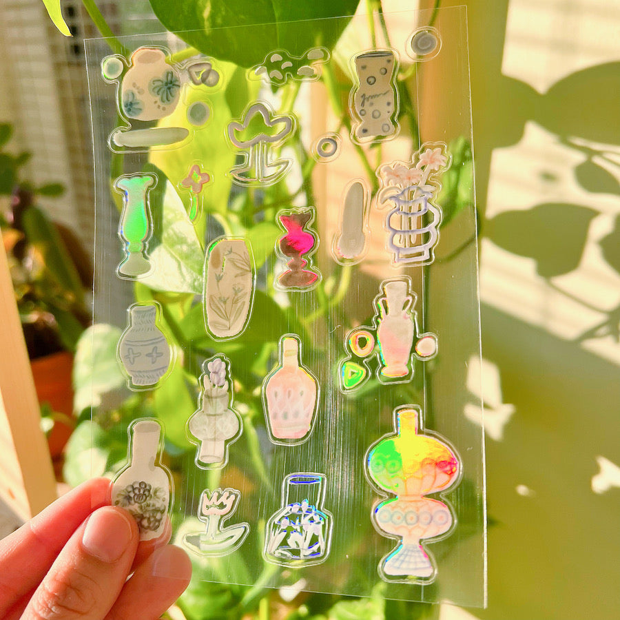 Die-Cut Sticker Sheet - Vase