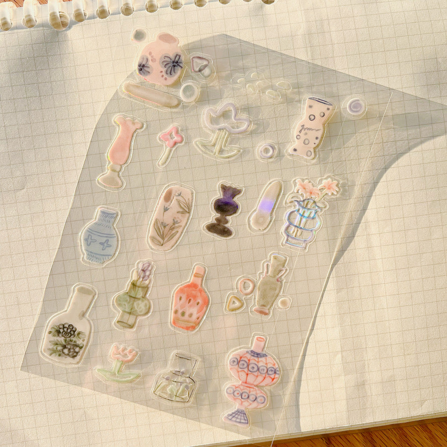 Die-Cut Sticker Sheet - Vase