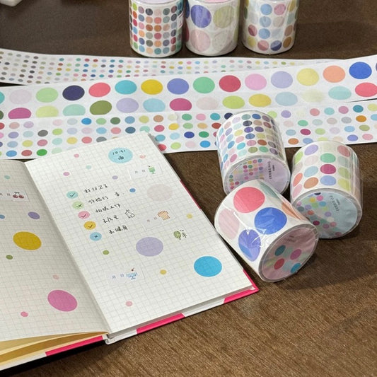 Die-Cut Washi Sticker Roll - Polka Dots