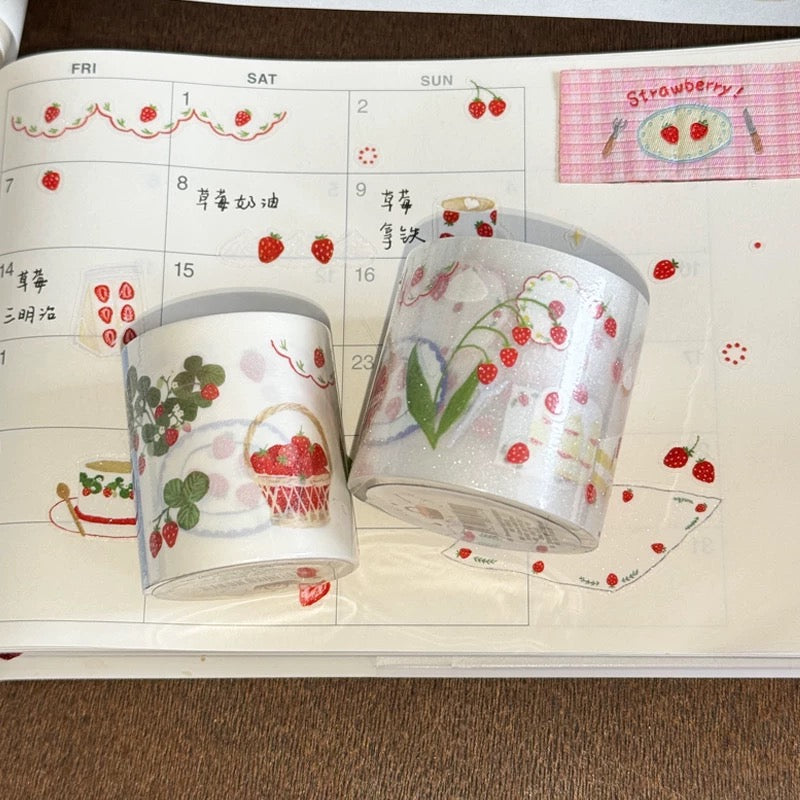 Die-Cut Sticker Roll - Strawberry Party