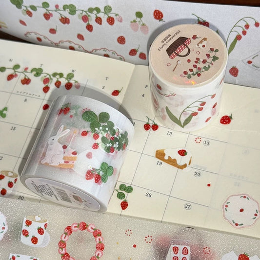 Die-Cut Sticker Roll - Strawberry Party