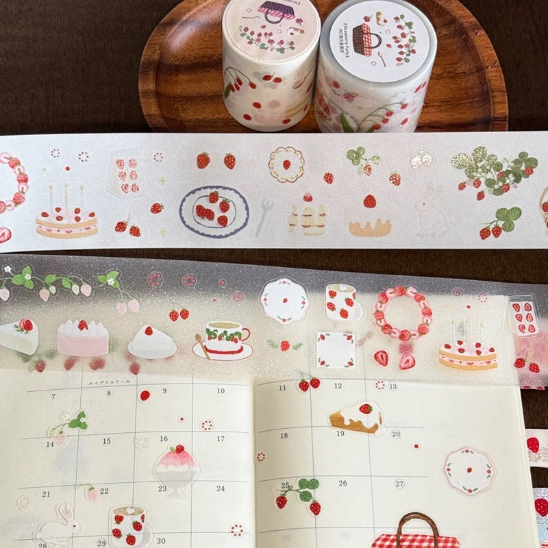 Die-Cut Sticker Roll - Strawberry Party