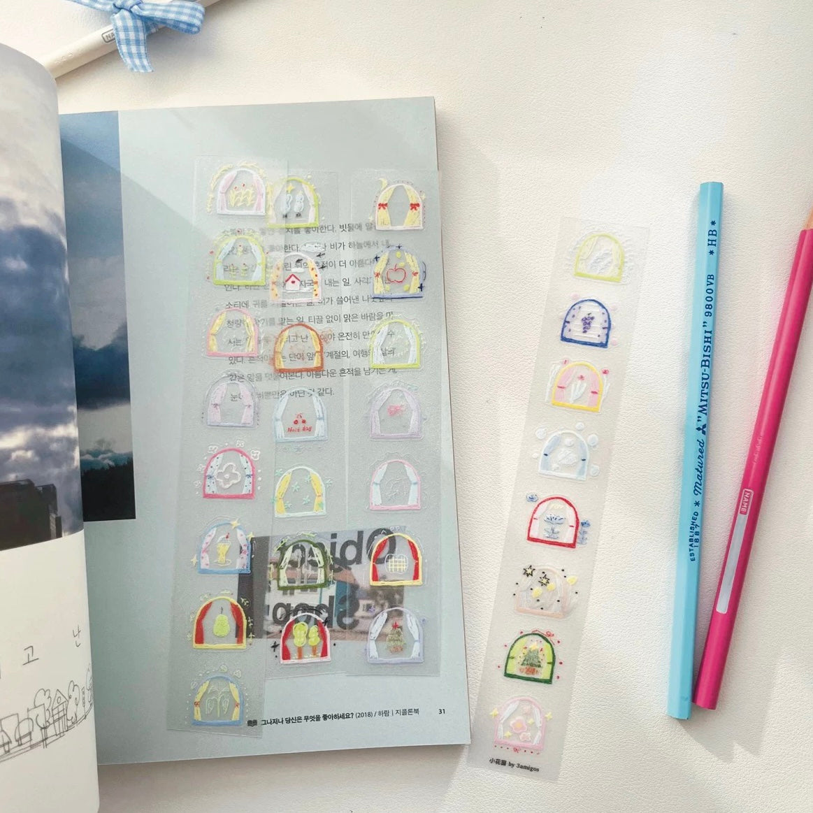 Die-Cut Sticker Roll - Little Flower Window