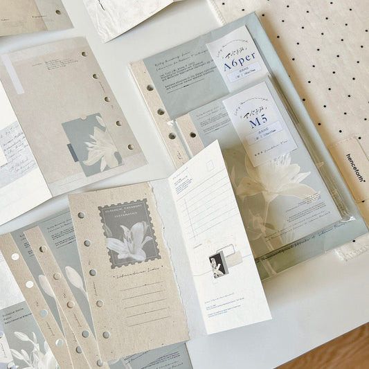 Lily Manuscript Two-fold Loose Leaf Paper Refills - A6 Personal & M5 Size