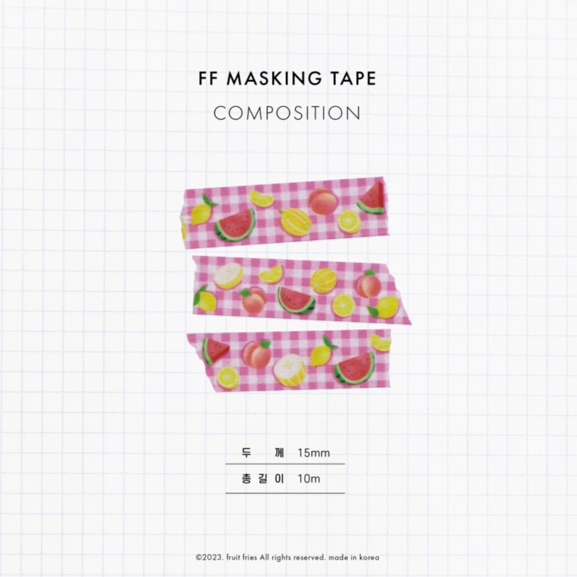 Pink Summer Fruits Masking Tape