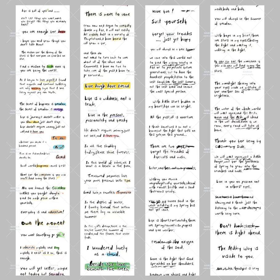 Die-Cut Sticker Roll - Healing Phrases
