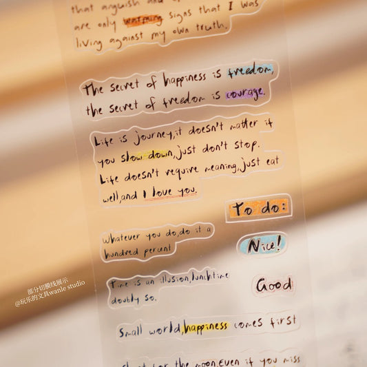 Die-Cut Sticker Roll - Healing Phrases