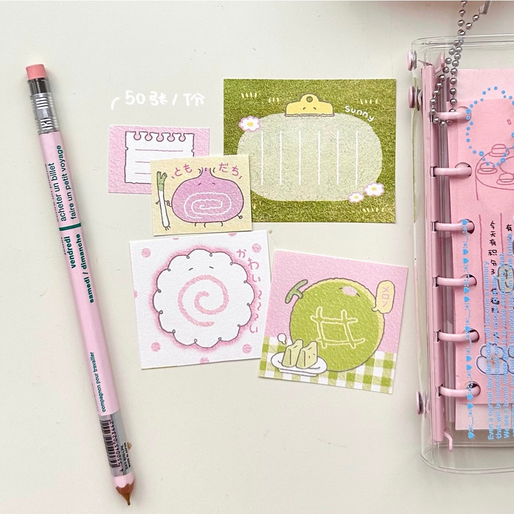 lovely fish cake designs memo pad