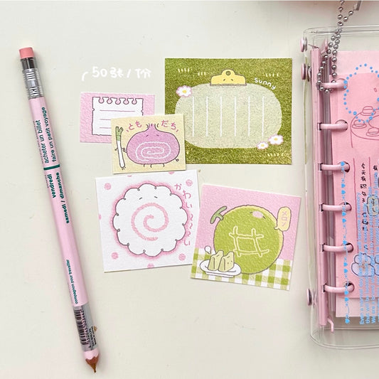 lovely fish cake designs memo pad