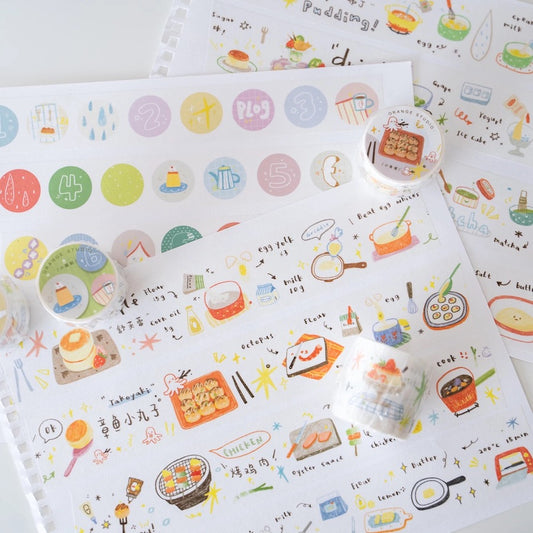 Washi Tape - Food & Little Dots