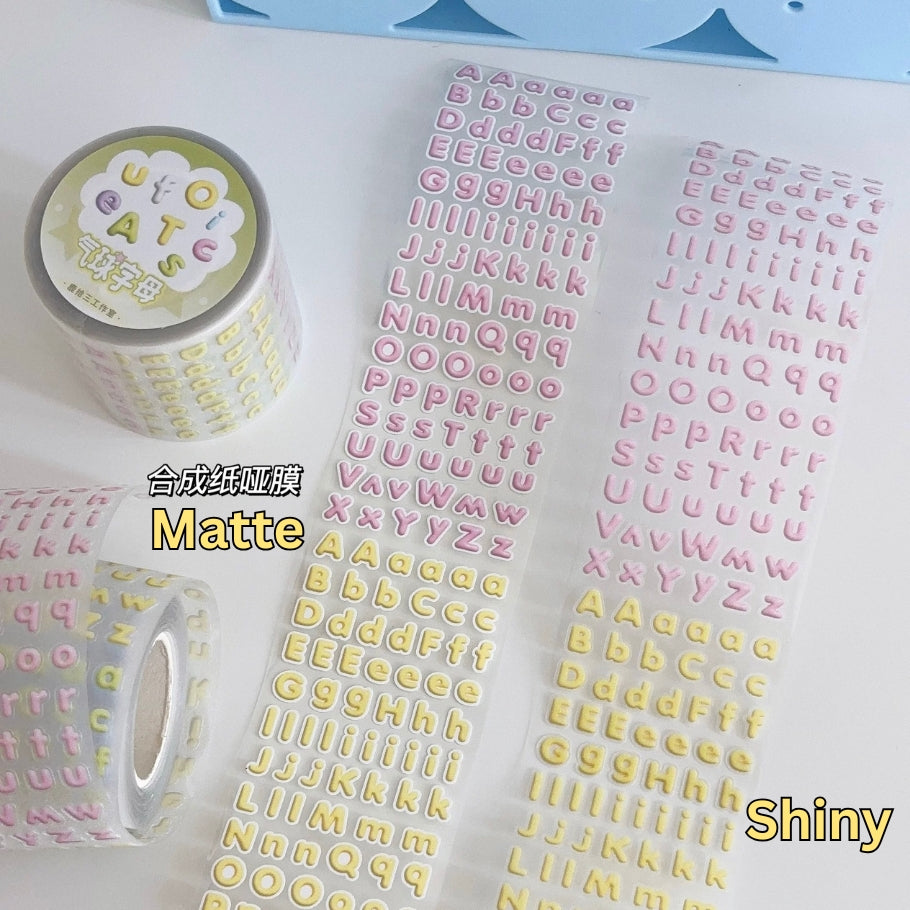 Die-Cut Sticker Roll - Balloon Letters