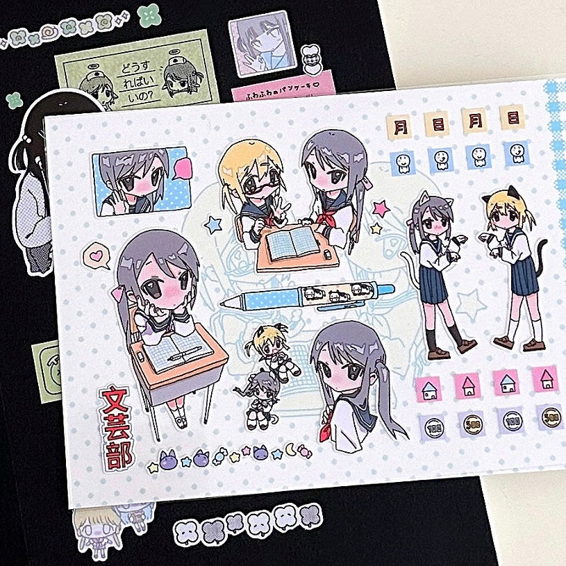 Die-Cut Sticker Sheet - Cat Club