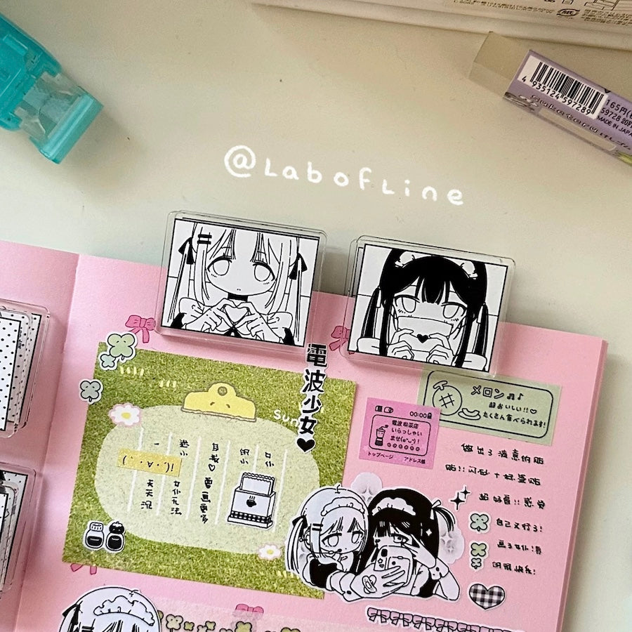 Acrylic Clips - Radio Wave Café
