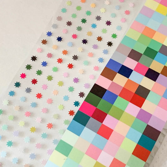 Die-Cut Sticker Roll - Colorful Octagram