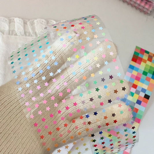 Die-Cut Sticker Roll - Colorful Star