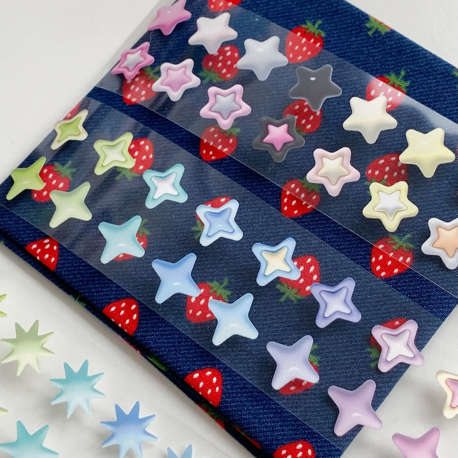 Die-Cut Sticker Roll - Cream Star