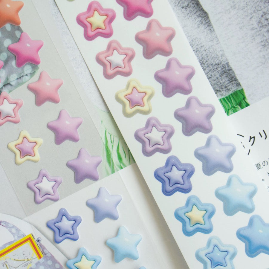 Die-Cut Sticker Roll - Cream Star