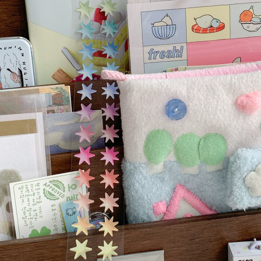Die-Cut Sticker Roll - Cream Star