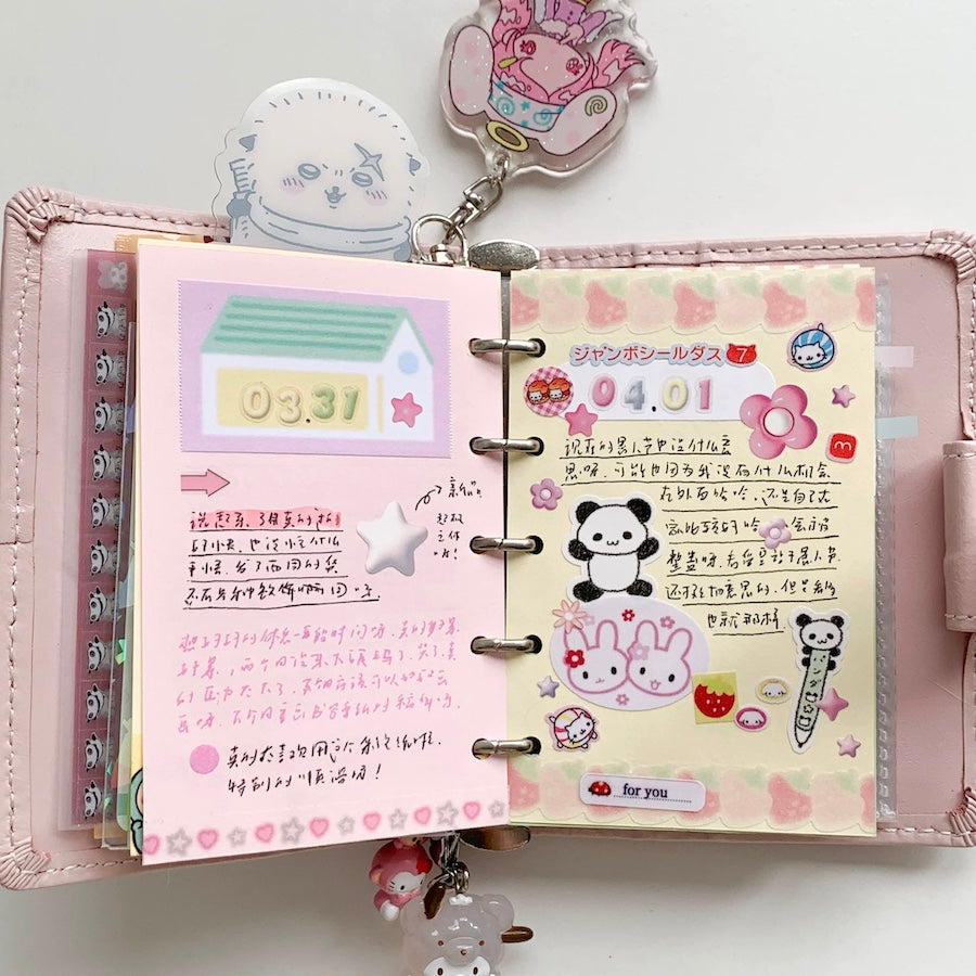 Die-Cut Sticker Roll - Flower & Heart