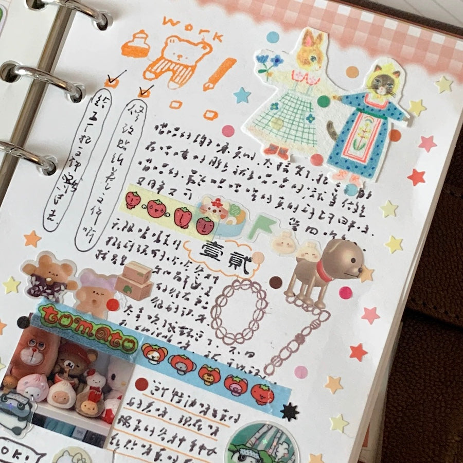 Die-Cut Sticker Roll - Colorful Star