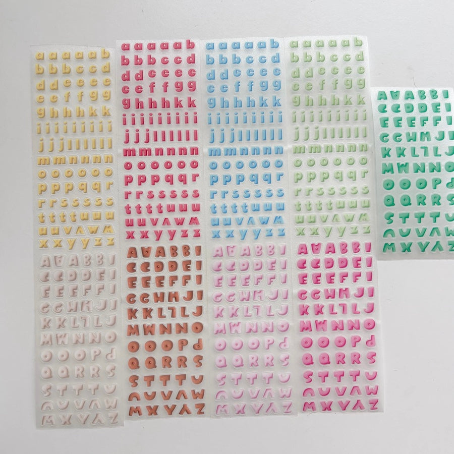 Die-Cut Sticker Roll - Cream Letters