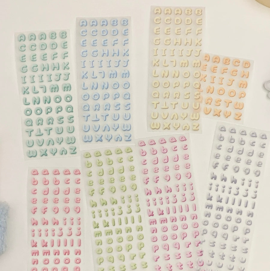 Die-Cut Sticker Roll - Cream Letters