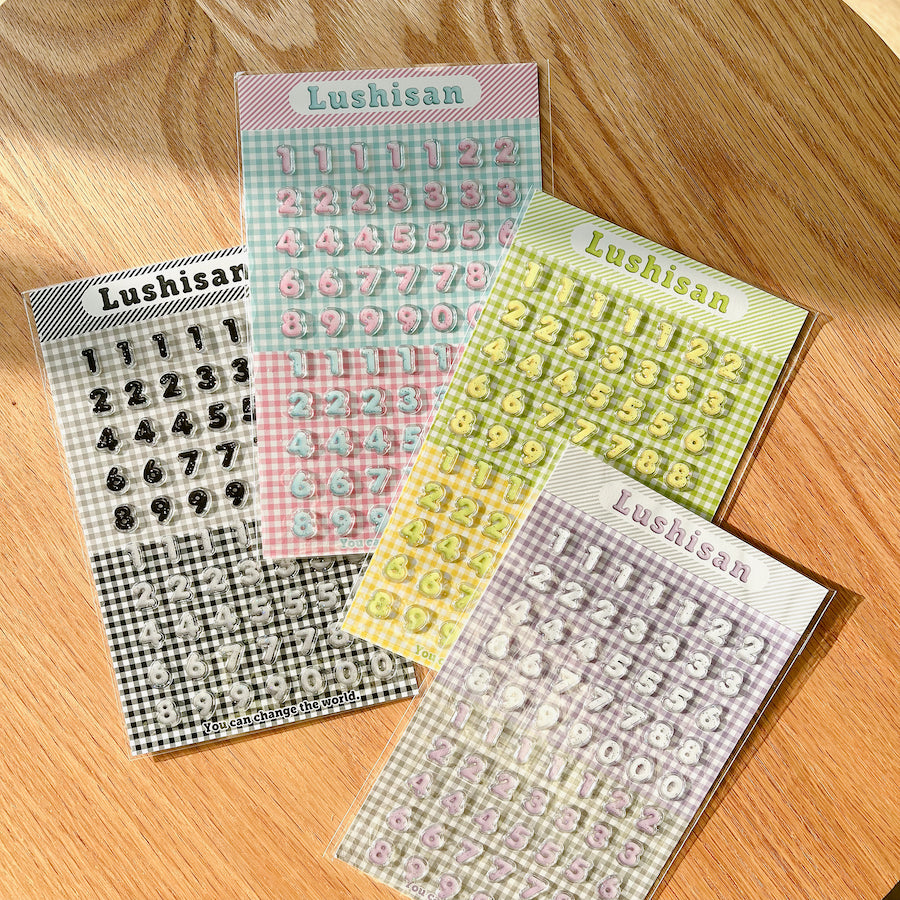 Puffy Sticker Sheet - Numbers