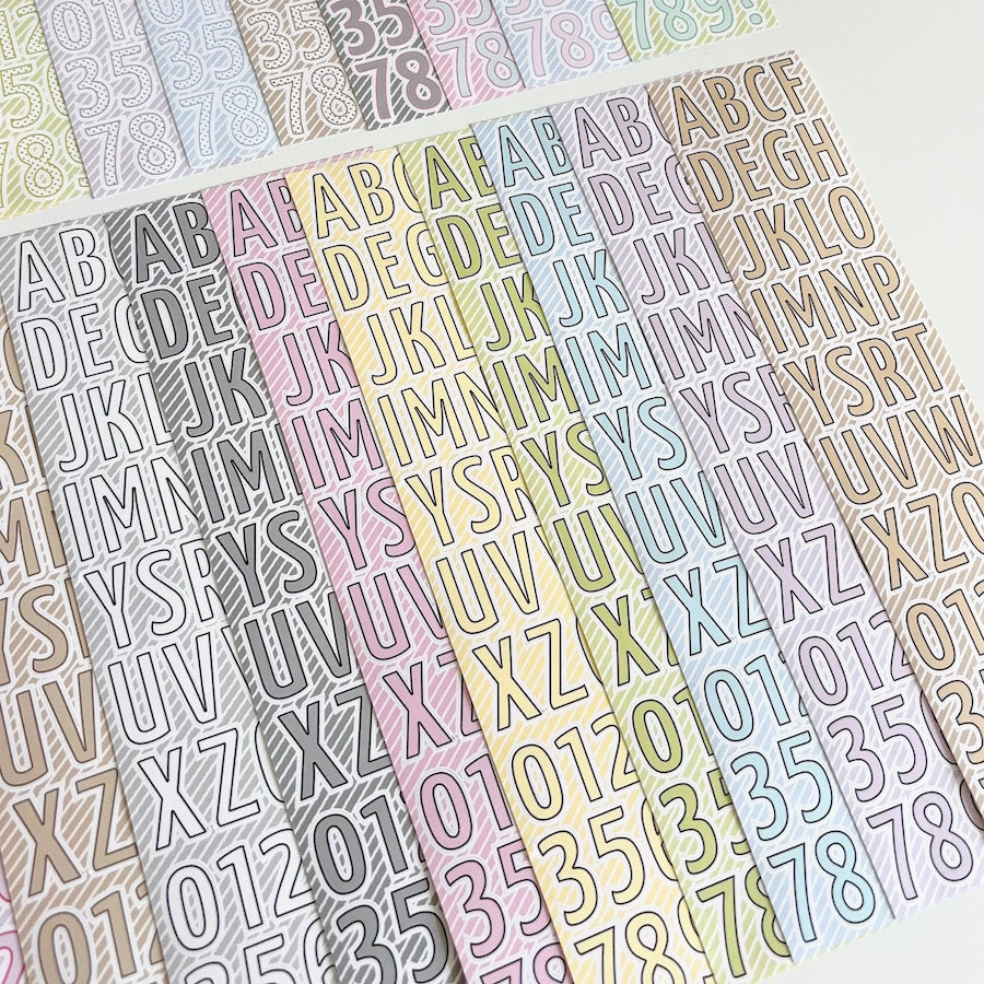 Die-Cut Sticker Roll - Uppercase Letters