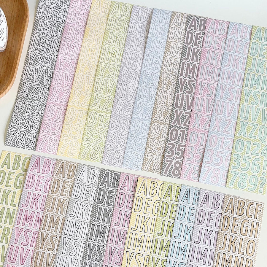 Die-Cut Sticker Roll - Uppercase Letters