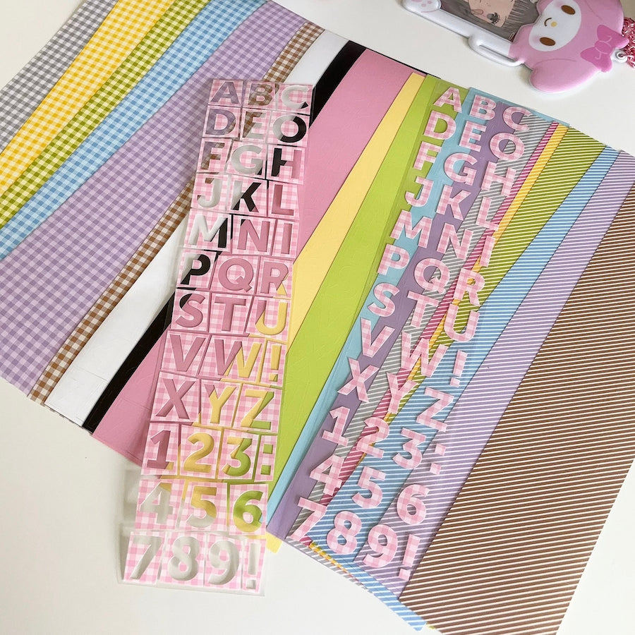 Die-Cut Sticker Roll - Uppercase Letters