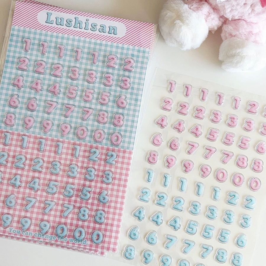 Puffy Sticker Sheet - Numbers