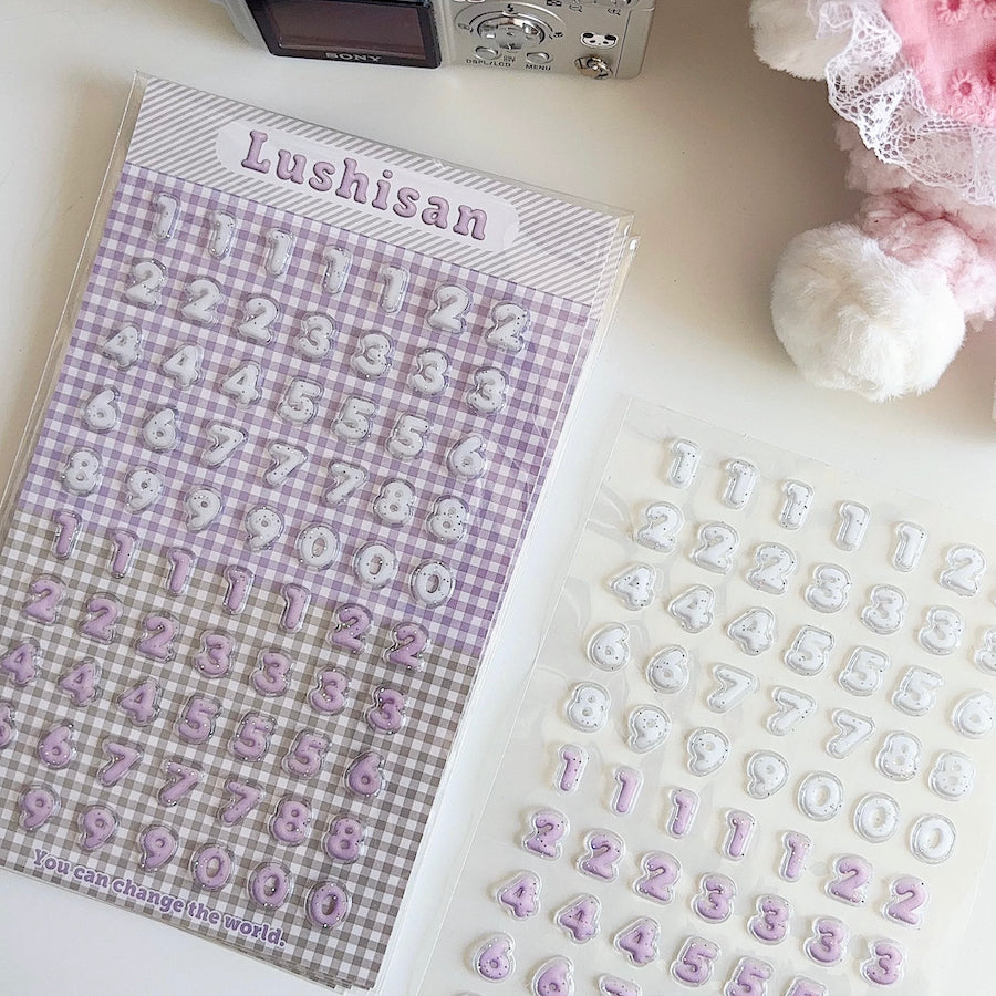 Puffy Sticker Sheet - Numbers