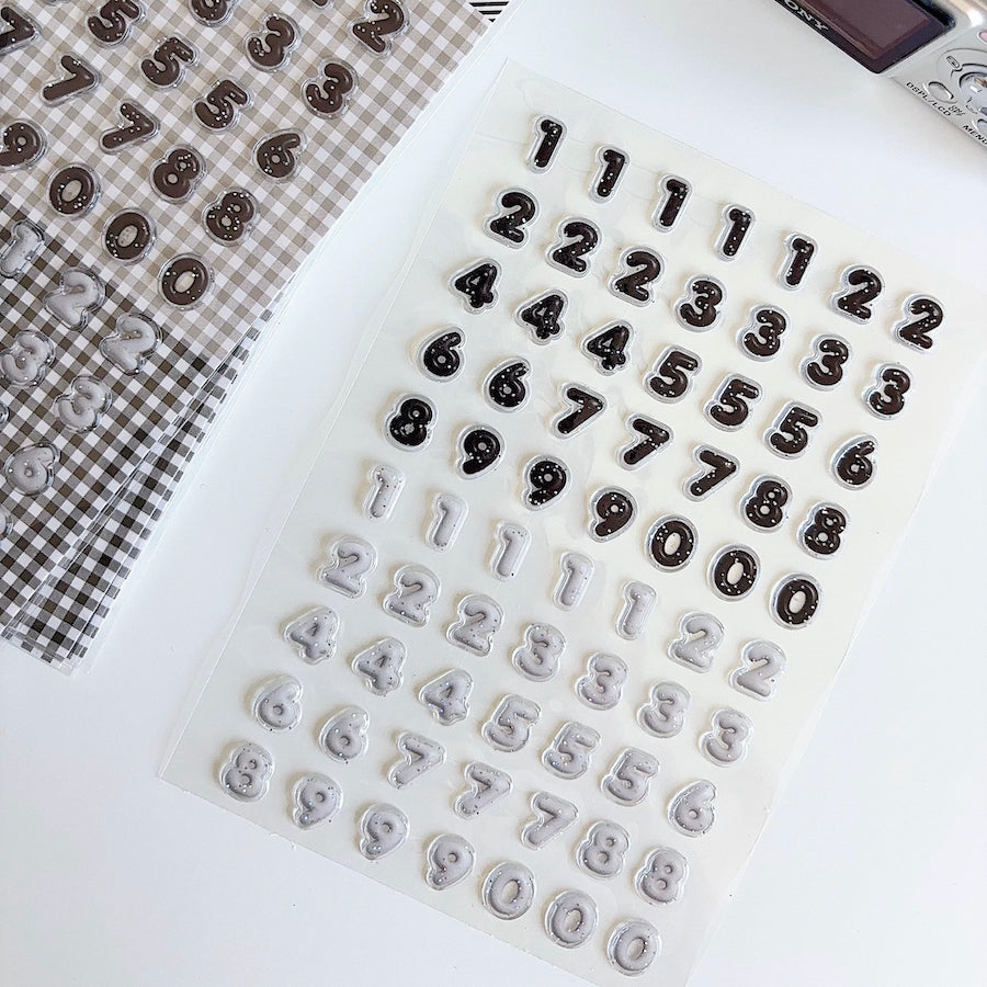 Puffy Sticker Sheet - Numbers