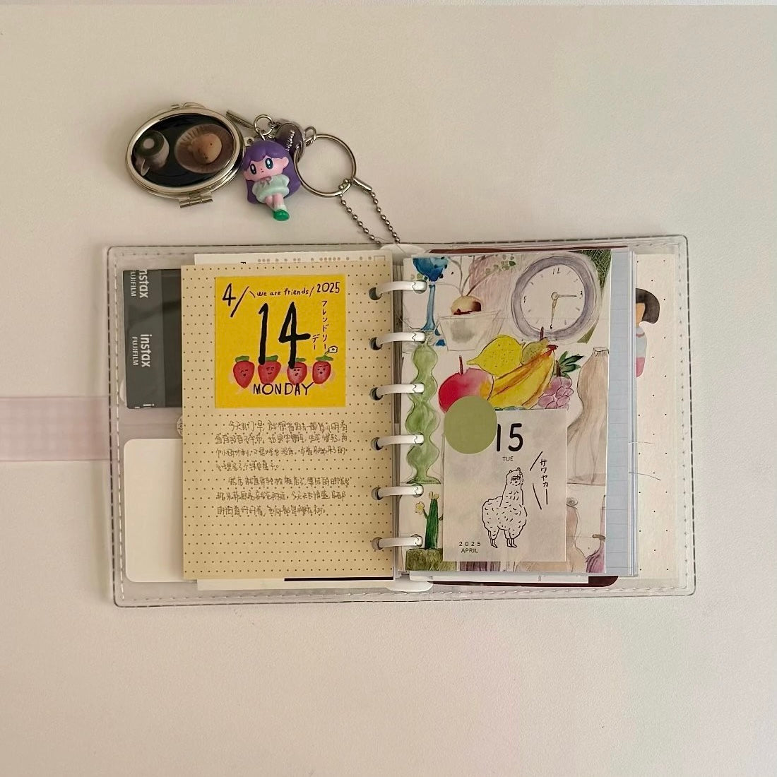 Colorful 6-Hole Loose Leaf Paper Refills - A7 Size