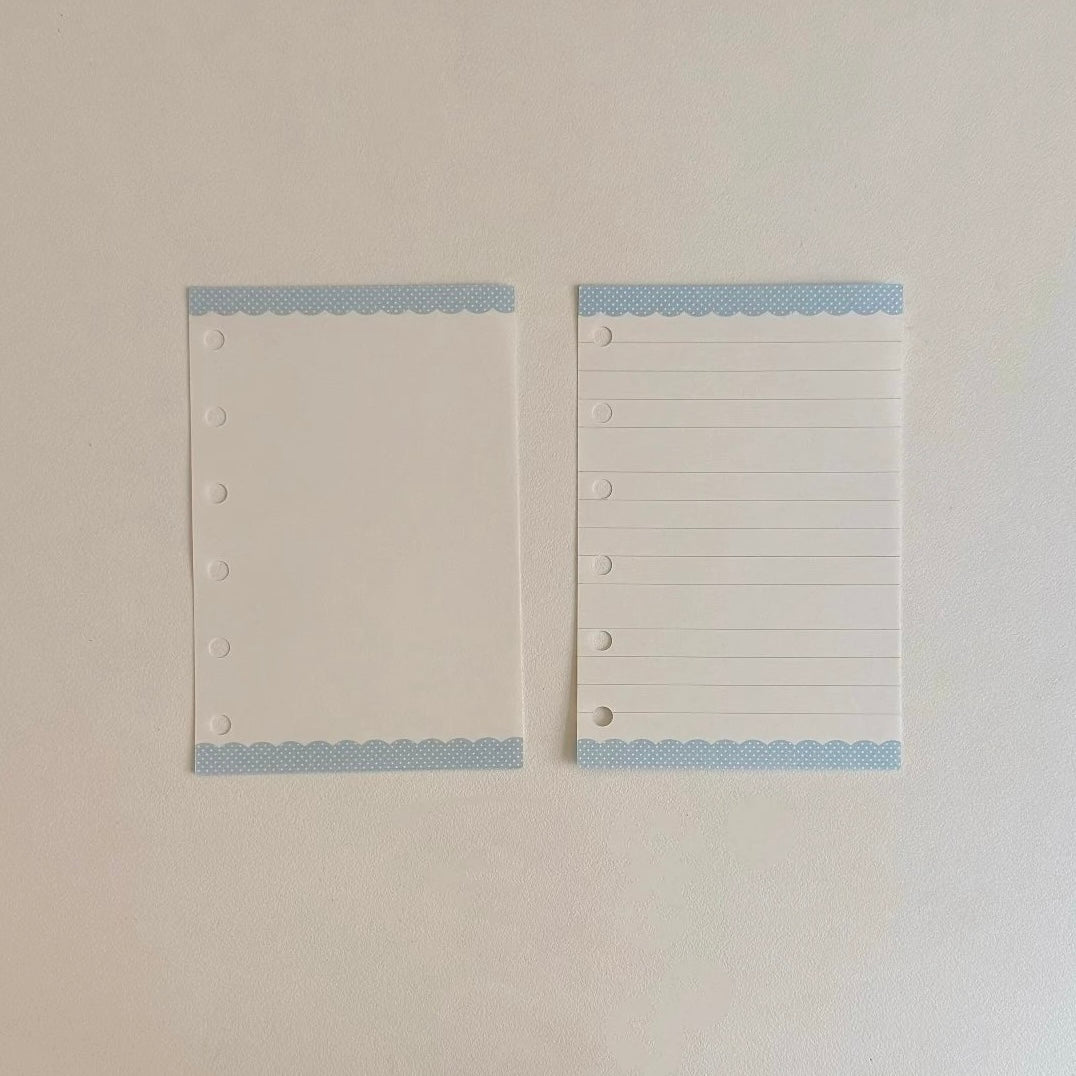 Colorful Edge 6-Hole Loose Leaf Paper Refills - A7 Size