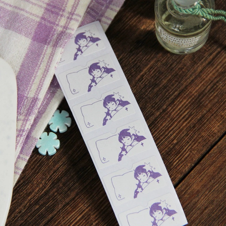 Good Night Witch Label Sticker Rolls