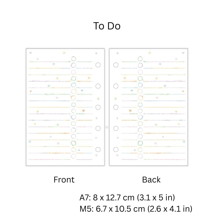 Neinei Loose Leaf Paper Refills - A7 & M5 Size